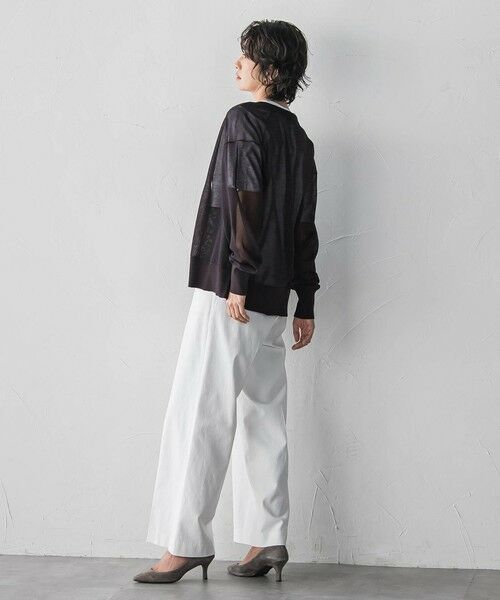 la.f...(大きいサイズ) / ラ・エフ(おおきいサイズ) カーディガン・ボレロ | 【大きいサイズ】シアーシャイニーニットブルゾン | 詳細10