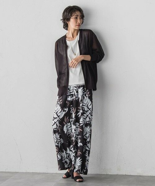 la.f...(大きいサイズ) / ラ・エフ(おおきいサイズ) カーディガン・ボレロ | 【大きいサイズ】シアーシャイニーニットブルゾン | 詳細3