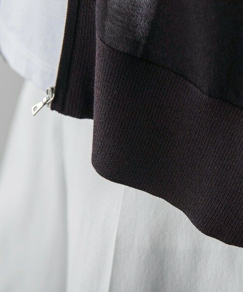 la.f...(大きいサイズ) / ラ・エフ(おおきいサイズ) カーディガン・ボレロ | 【大きいサイズ】シアーシャイニーニットブルゾン | 詳細6