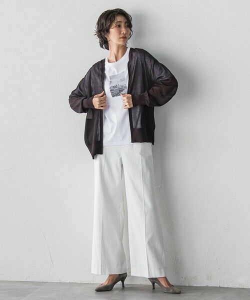 la.f...(大きいサイズ) / ラ・エフ(おおきいサイズ) カーディガン・ボレロ | 【大きいサイズ】シアーシャイニーニットブルゾン | 詳細9