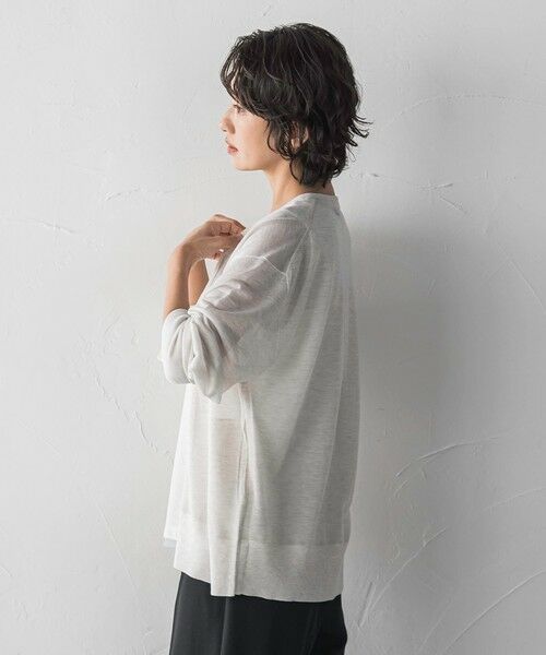 la.f...(大きいサイズ) / ラ・エフ(おおきいサイズ) カーディガン・ボレロ | 【大きいサイズ】シアーシャイニーニットブルゾン | 詳細13