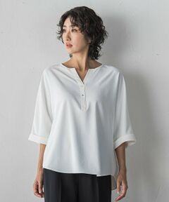 la.f...(大きいサイズ) / ラ・エフ(おおきいサイズ) シャツ・ブラウス | 【大きいサイズ】SUZUSARAキーネックブラウス