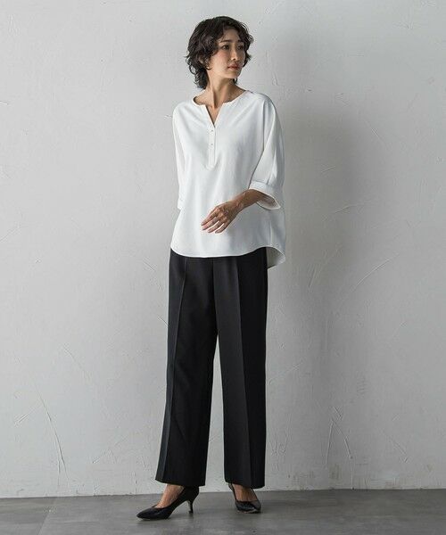 la.f...(大きいサイズ) / ラ・エフ(おおきいサイズ) シャツ・ブラウス | 【大きいサイズ/選べるSETUP】SUZUSARAキーネックブラウス | 詳細14