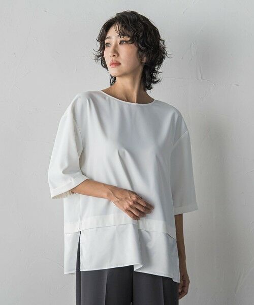 la.f...(大きいサイズ) / ラ・エフ(おおきいサイズ) シャツ・ブラウス | 【大きいサイズ/選べるSETUP】SUZUSALA裾切り替えブラウス | 詳細12