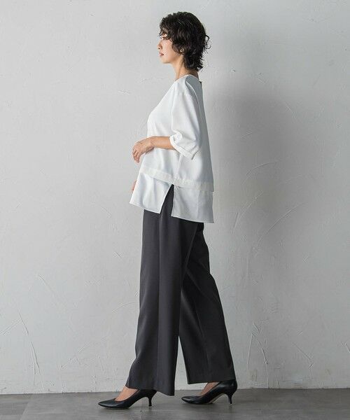 la.f...(大きいサイズ) / ラ・エフ(おおきいサイズ) シャツ・ブラウス | 【大きいサイズ/選べるSETUP】SUZUSALA裾切り替えブラウス | 詳細14