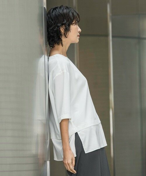 la.f...(大きいサイズ) / ラ・エフ(おおきいサイズ) シャツ・ブラウス | 【大きいサイズ/選べるSETUP】SUZUSALA裾切り替えブラウス | 詳細2