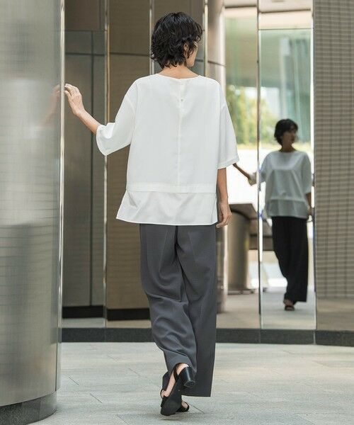 la.f...(大きいサイズ) / ラ・エフ(おおきいサイズ) シャツ・ブラウス | 【大きいサイズ/選べるSETUP】SUZUSALA裾切り替えブラウス | 詳細7