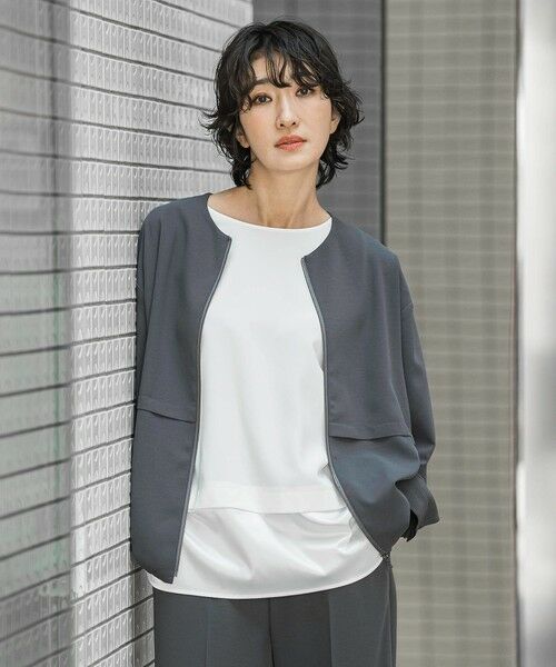 la.f...(大きいサイズ) / ラ・エフ(おおきいサイズ) シャツ・ブラウス | 【大きいサイズ/選べるSETUP】SUZUSALA裾切り替えブラウス | 詳細8