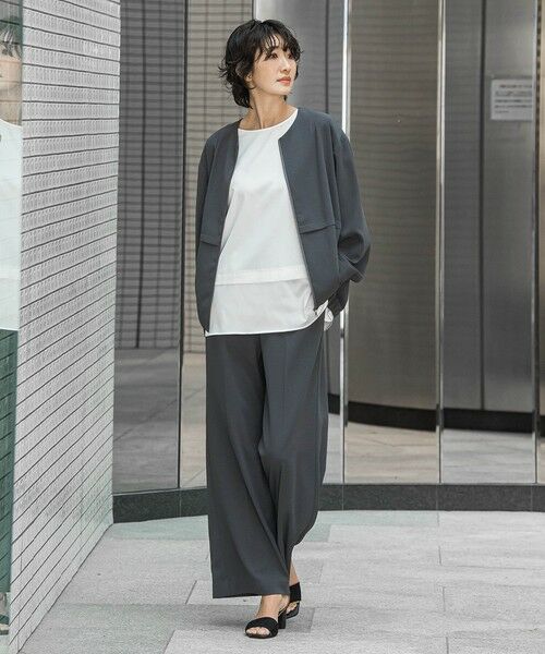 la.f...(大きいサイズ) / ラ・エフ(おおきいサイズ) シャツ・ブラウス | 【大きいサイズ/選べるSETUP】SUZUSALA裾切り替えブラウス | 詳細9