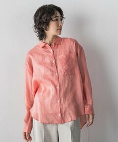 la.f...(大きいサイズ) / ラ・エフ(おおきいサイズ) テーラードジャケット | 【大きいサイズ/新色追加】“洗える麻”トーンアップシャツ