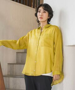 la.f...(大きいサイズ) / ラ・エフ(おおきいサイズ) テーラードジャケット | 【大きいサイズ】シアーラミーシャツ