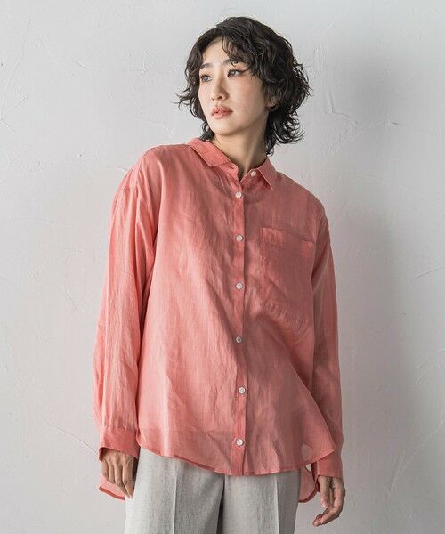 la.f...(大きいサイズ) / ラ・エフ(おおきいサイズ) テーラードジャケット | 【大きいサイズ/新色追加】“洗える麻”トーンアップシャツ | 詳細12