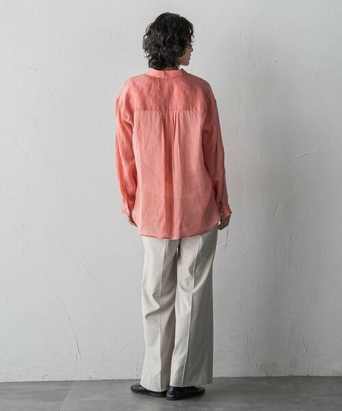 la.f...(大きいサイズ) / ラ・エフ(おおきいサイズ) テーラードジャケット | 【大きいサイズ/新色追加】“洗える麻”トーンアップシャツ | 詳細17