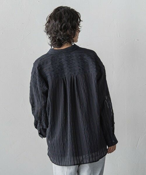 la.f...(大きいサイズ) / ラ・エフ(おおきいサイズ) シャツ・ブラウス | 【大きいサイズ】シアーサッカーストライプシャツ | 詳細10