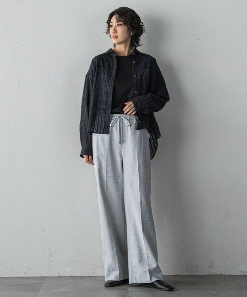 la.f...(大きいサイズ) / ラ・エフ(おおきいサイズ) シャツ・ブラウス | 【大きいサイズ】シアーサッカーストライプシャツ | 詳細11