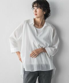 la.f...(大きいサイズ) / ラ・エフ(おおきいサイズ) シャツ・ブラウス | 【大きいサイズ】リライムライトローンスキッパーシャツ