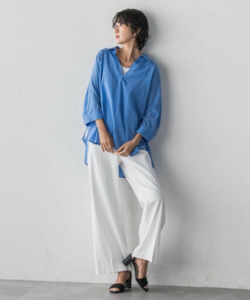 la.f...(大きいサイズ) / ラ・エフ(おおきいサイズ) シャツ・ブラウス | 【大きいサイズ】リライムライトローンスキッパーシャツ | 詳細10