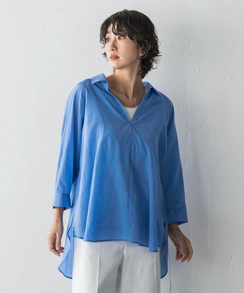 la.f...(大きいサイズ) / ラ・エフ(おおきいサイズ) シャツ・ブラウス | 【大きいサイズ】リライムライトローンスキッパーシャツ | 詳細7