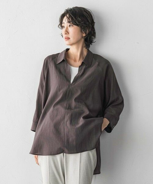 la.f...(大きいサイズ) / ラ・エフ(おおきいサイズ) シャツ・ブラウス | 【大きいサイズ】リライムライトローンスキッパーシャツ | 詳細13