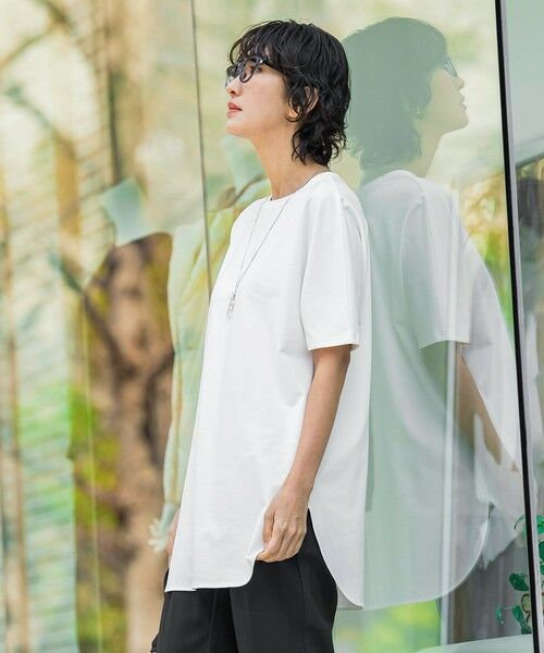 la.f...(大きいサイズ) / ラ・エフ(おおきいサイズ) カットソー | 【WEB限定/大きいサイズ】”細身パンツも怖くない”Tシャツチュニック | 詳細4