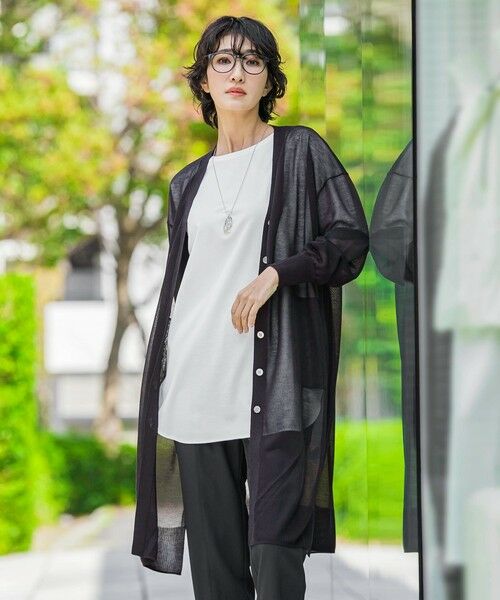la.f...(大きいサイズ) / ラ・エフ(おおきいサイズ) カットソー | 【WEB限定/大きいサイズ】”細身パンツも怖くない”Tシャツチュニック | 詳細9