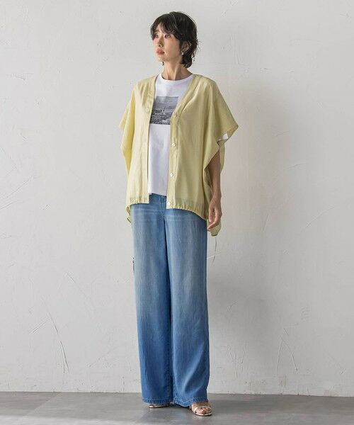 la.f...(大きいサイズ) / ラ・エフ(おおきいサイズ) その他パンツ | 【大きいサイズ】ドレープシルクデニムパンツ | 詳細1