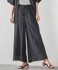 la.f...(大きいサイズ) / ラ・エフ(おおきいサイズ) その他パンツ | 【大きいサイズ】リネンライクシアーボイルワイドパンツ