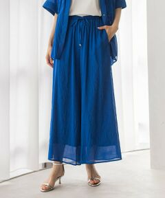 la.f...(大きいサイズ) / ラ・エフ(おおきいサイズ) その他パンツ | 【大きいサイズ】リネンライクシアーボイルワイドパンツ