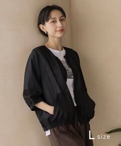 la.f...(大きいサイズ) / ラ・エフ(おおきいサイズ) テーラードジャケット | 【大きいサイズ】メッシュベイカーブルゾン