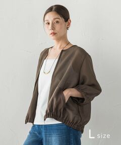la.f...(大きいサイズ) / ラ・エフ(おおきいサイズ) テーラードジャケット | 【大きいサイズ】メッシュベイカーブルゾン