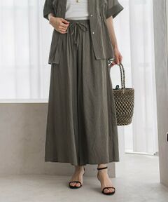 la.f...(大きいサイズ) / ラ・エフ(おおきいサイズ) その他パンツ | 【大きいサイズ】リネンライクシアーボイルワイドパンツ