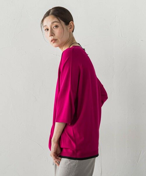 la.f...(大きいサイズ) / ラ・エフ(おおきいサイズ) ニット・セーター | 【大きいサイズ/新色追加】ゆるTシャツニット | 詳細21