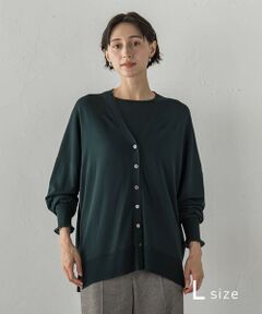 la.f...(大きいサイズ) / ラ・エフ(おおきいサイズ) カーディガン・ボレロ | 【大きいサイズ】Tシャツニットカーディガン