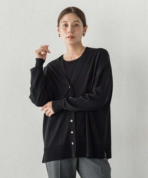 la.f...(大きいサイズ) / ラ・エフ(おおきいサイズ) カーディガン・ボレロ | 【大きいサイズ】Tシャツニットカーディガン | 詳細1