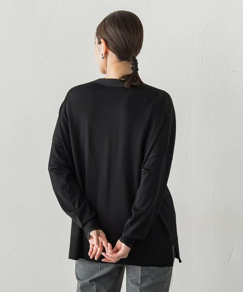 la.f...(大きいサイズ) / ラ・エフ(おおきいサイズ) カーディガン・ボレロ | 【大きいサイズ/新色追加】Tシャツニットカーディガン | 詳細4
