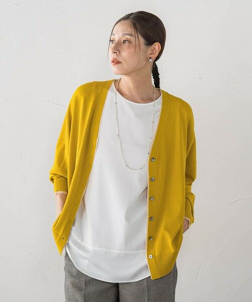 la.f...(大きいサイズ) / ラ・エフ(おおきいサイズ) カーディガン・ボレロ | 【大きいサイズ/新色追加】Tシャツニットカーディガン | 詳細30