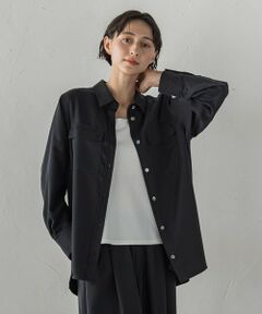la.f...(大きいサイズ) / ラ・エフ(おおきいサイズ) シャツ・ブラウス | 【大きいサイズ】マイクロリヨセルピーチシャツ