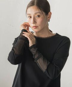 la.f...(大きいサイズ) / ラ・エフ(おおきいサイズ) カットソー | 【大きいサイズ】袖切り替えプルオーバー