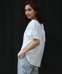 la.f... / ラ・エフ シャツ・ブラウス | レースアップショルダーエブリシャンブレーブラウス