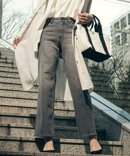 セール ストレッチきれいめワイドデニム パンツ La F ラ エフ ファッション通販 タカシマヤファッションスクエア