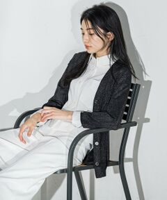 la.f... / ラ・エフ カーディガン・ボレロ | 上品シアーラメニットカーディガン≪手洗い可能≫