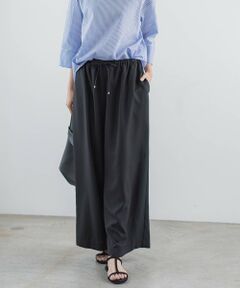 【WEB限定】リネンライクワイドストレッチパンツ≪セットアップ対応/洗濯機で洗える≫