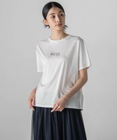 箔プリントロゴTシャツ≪手洗い可能/吸水速乾/接触冷感≫