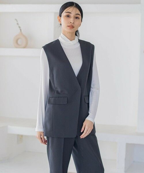 la.f... / ラ・エフ テーラードジャケット | パウダーツイルストレッチジレ≪洗濯機で洗える/防シワ/セットアップ対応≫ | 詳細29