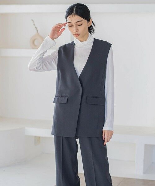 la.f... / ラ・エフ テーラードジャケット | パウダーツイルストレッチジレ≪洗濯機で洗える/防シワ/セットアップ対応≫ | 詳細30