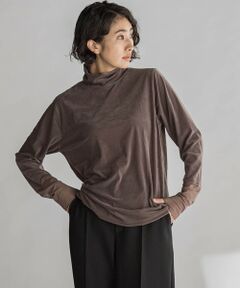 la.f... / ラ・エフ カットソー | 【WEB限定】シアーベロアプルオーバー≪手洗い可能≫