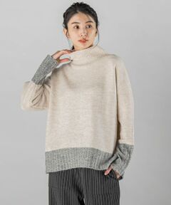 la.f... / ラ・エフ ニット・セーター | 【WEB限定】配色ストレッチニット≪手洗い可能≫