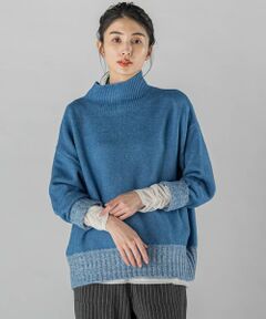 la.f... / ラ・エフ ニット・セーター | 【WEB限定】配色ストレッチニット≪手洗い可能≫