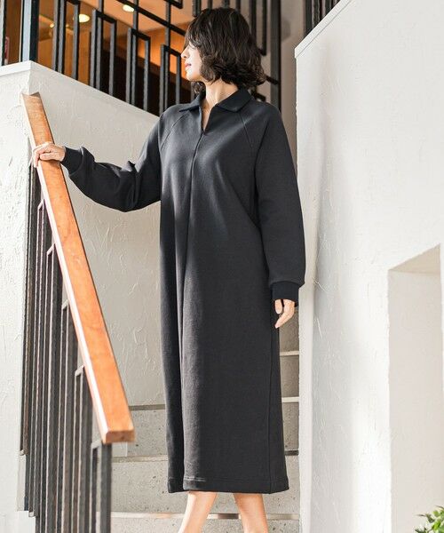 la.f... / ラ・エフ ロング・マキシ丈ワンピース | 裏毛ロングワンピース≪洗濯機で洗える≫ | 詳細2