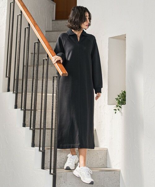 la.f... / ラ・エフ ロング・マキシ丈ワンピース | 裏毛ロングワンピース≪洗濯機で洗える≫ | 詳細5